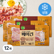 다향오리 고소하고 쫄깃한 베이컨 (냉동), 200g, 12개