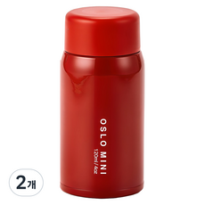 오슬로 미니 텀블러, 레드, 120ml, 2개