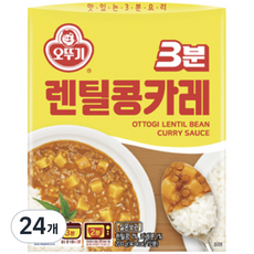 오뚜기 3분 렌틸카레, 200g, 24개