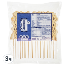 효성어묵 사각꼬지 (냉동), 1000g, 3개