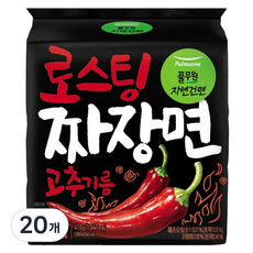풀무원자연건면 고추기름 로스팅 짜장면 102.5g, 20개