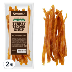 프레스키 강아지 듀오 프로틴 터키텐던 간식, 혼합맛(칠면조힘줄+닭고기), 85g, 2개