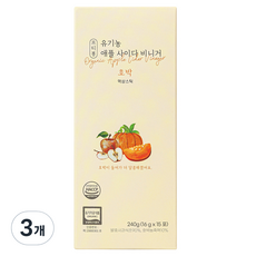 프티봉 유기농 애플 사이다 비니거 액상 스틱 호박 15p, 240g, 3개