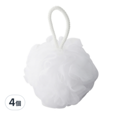 MUJI 無印良品 泡立網浴球 大, 單一顏色, 4個