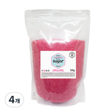웰빙 솜사탕 설탕 딸기향, 1kg, 4개