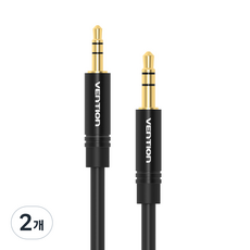 벤션 3.5mm to 2.5mm AUX 음향 오디오 스피커 케이블 블랙 2m, 2개