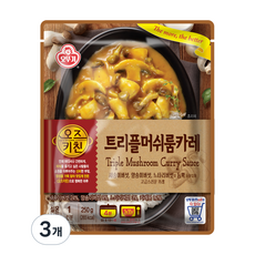 오뚜기 오즈키친 트리플머쉬룸카레, 250g, 3개