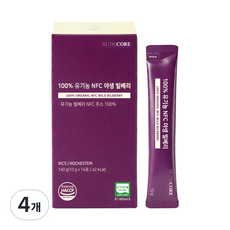 뉴트리코어 100% 유기농 NFC 야생 빌베리, 140g, 4개