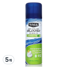 쉬크 쉐이브가드 센서티브 라임 쉐이빙 폼, 220ml, 5개