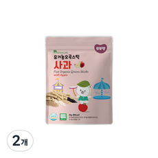 또또맘 유아용 유기농 오곡 스틱 과자 20g, 사과, 2개