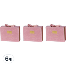 마켓감성 스페셜 리본 선물상자 소형, 핑크, 6개