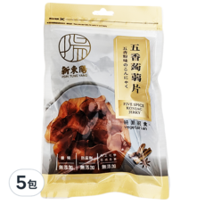 新東陽五香蒟蒻片100g*5包, Q彈有嚼勁, 低熱量高纖維, 健康零食推薦, 100g