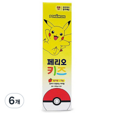 페리오 키즈 치약 딸기향, 6개, 75g