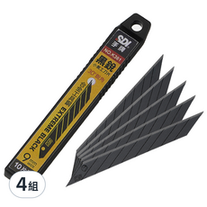 SDI手牌 黑銳30度小美工刀片 K361C 4組入 合金鋼刀片 美工刀片, 4組, 30度