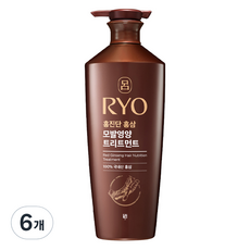 려 홍진단 홍삼 모발영양 트리트먼트 약산성 화이트플로럴향, 6개, 820ml