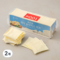 소와나무 화이트 체다 슬라이스 치즈 100매입, 1.8kg, 2개