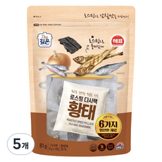 해표 로스팅 다시팩 황태 9p, 5개, 81g