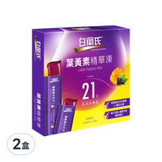 白蘭氏 葉黃素精華凍, 含花青素, 黑鑽石黑醋栗, 維他命E, 晶亮保養組, 15g, 21條, 2盒