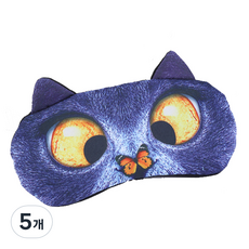 동물 그래픽 안대 6 블루 고양이, 1개입, 5개