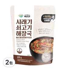 Baramchan 韓式蘿蔔葉辣牛肉湯，600公克，韓國產, 600g, 2包