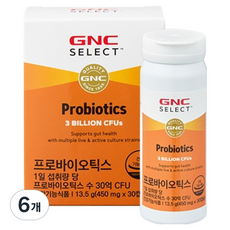GNC 프로바이오틱스 유산균 13.5g, 6개, 30정