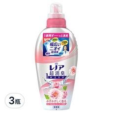 Lenor 蘭諾 超消臭1WEEK 消臭抗菌衣物柔軟精 清新花果香, 530ml, 3瓶