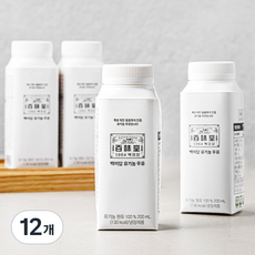 백미당 동물복지 인증 유기농 우유, 200ml, 12개