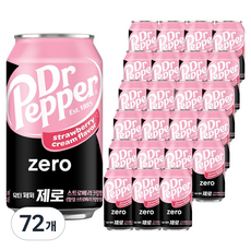 닥터페퍼 제로 스트로베리크림향, 350ml, 72개