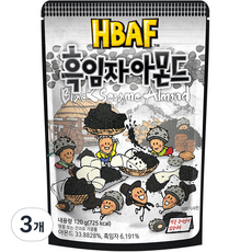 바프 흑임자 아몬드, 120g, 3개