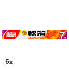 楓康 鋁箔紙 7m, 適用於烤箱烤爐，廚房必備，包裝食物安心，烘烤後美味依舊, 寬30cm, 6盒