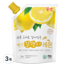 꽃샘식품 별난 알맹이 레몬차, 1kg, 3개 1kg, 1개입, 3개
