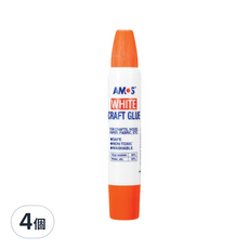 AMOS 阿摩司 White Craft Glue, 安全, 可水洗, 34ml, 4個