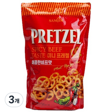 미니 프레첼 매콤한 비프맛, 300g, 3개