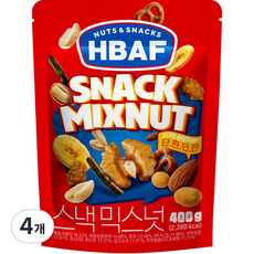 HBAF 넛츠앤스낵스 스낵 믹스넛, 400g, 4개