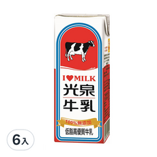 光泉 低脂鮮奶 200ml*6入 家庭號 營養健康