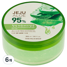 더페이스샵 신선한 제주 알로에 수딩젤, 300ml, 6개