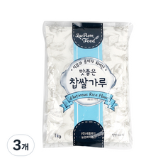새롬 찹쌀가루, 1kg, 3개
