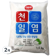 [해표] 천일염, 1.5kg, 2개