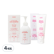 레시피박스 울트라케어 키즈 샴푸 450ml + 트리트먼트 200ml 세트, 4세트