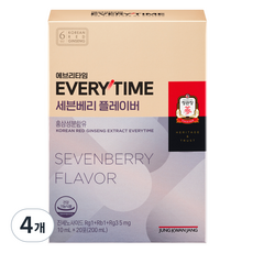 에브리타임 세븐베리 플레이버 20p, 200ml, 4개