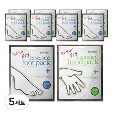 쁘띠페 드라이에센스 핸드 팩 5p + 풋 팩 5p, 5세트