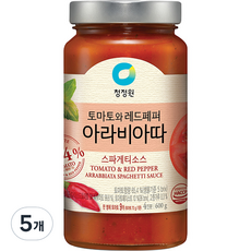 대상 청정원 아라비아따 스파게티 소스, 5개, 600g