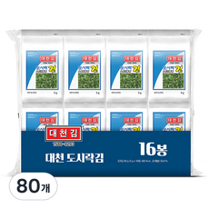 대천김 재래 도시락김 DC1128, 5g, 80개 5g, 80개
