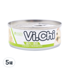 Vi.Chi 經典維齊犬罐，雞肉蘑菇口味，全犬糧, 雞肉 + 蘑菇, 80g, 5罐