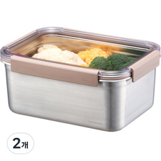 락앤락 스텐 모듈러 직사각 밀폐용기 2.8L LST608, 2개, 단품 2개, 단품