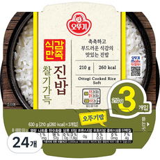 오뚜기 식감만족 찰기가득 진밥, 210g, 24개