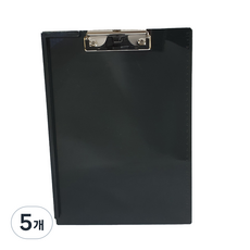 펜홀더 클립보드 A4, 블랙, 5개