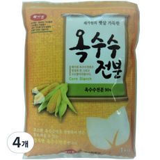 해가원 옥수수 전분, 1kg, 4개