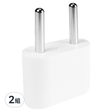 群加 旅行用轉接頭(fr)-二插轉圓腳 2入, 2組