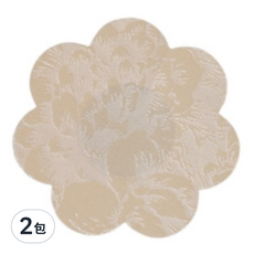 MarieBella 隱形花紋布面胸貼 拋棄式, 直徑7.5cm, 五對裝 (10片), 2包